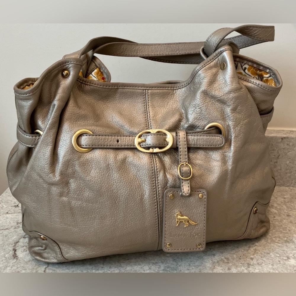 Emma Fox Metallic Leather Bag